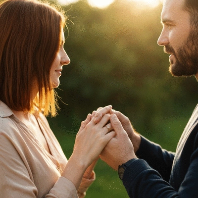 Couple holding hands, symbolizing support and emotional connection