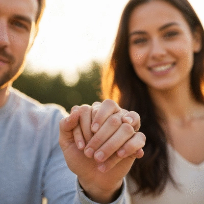 Couple holding hands, symbolizing rebuilt trust and reconciliation