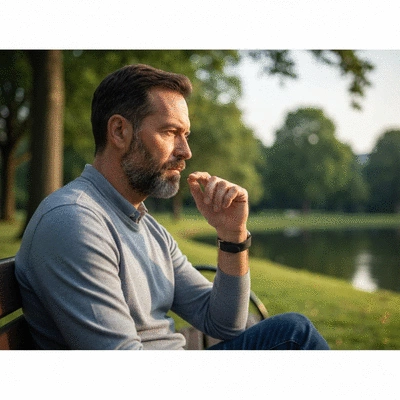 Couple sitting apart, reflecting, symbolizing emotional healing and personal growth after a no-contact period, no text, no words, no typography, 8K