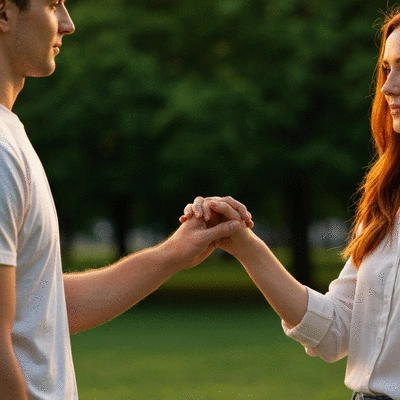 Couple holding hands, symbolizing reconciliation and renewed connection